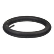 12-1/2x2-1/4 Kick Scooter Inner Tube with Straight Valve Stem, shown as a black rubber ring with an attached tube, suitable for various mountain-style and electric scooters.