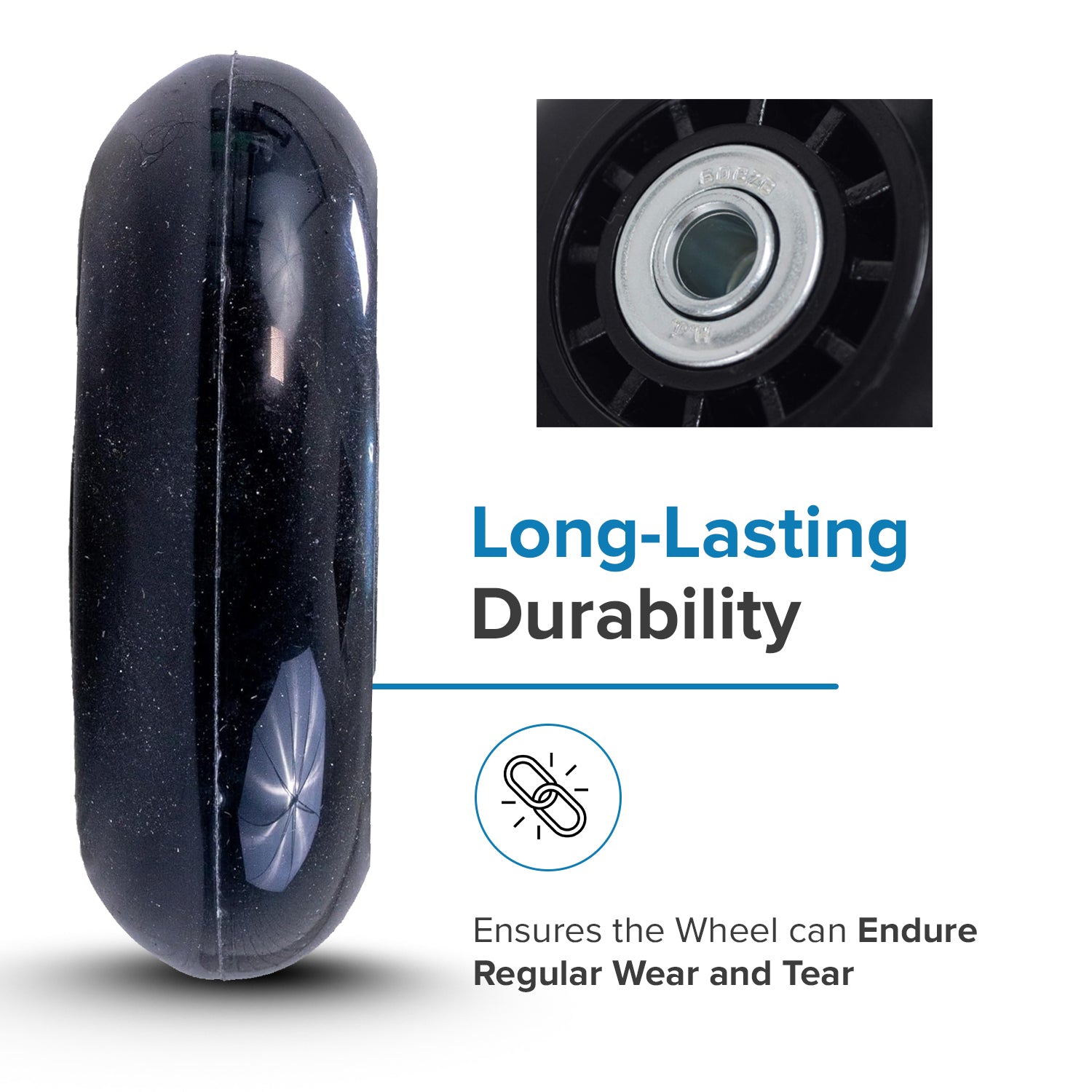 72mm Front Anti-Tip Wheel Assembly with Bearings for Jazzy & Pride Scooters & Power Chairs (Set of 2)