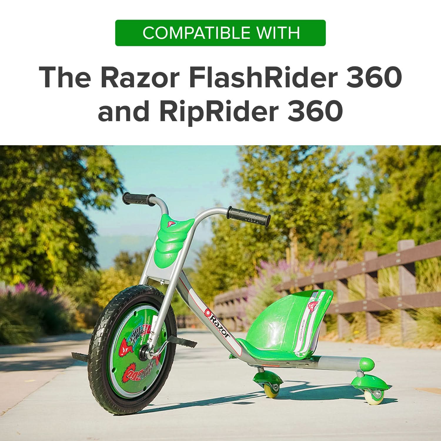 Rear Caster Wheels for the Razor PowerRider 360 (Set of 2)