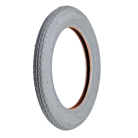 12-1/2x2-1/4 Mobility Tire and Tube Set with Street Tread featuring a grey tire with a knobby street tread pattern and an inner tube, ideal for power chairs.