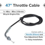 47" Throttle Cable for 48cc - 80cc 2-Stroke Bicycle Engine Kits