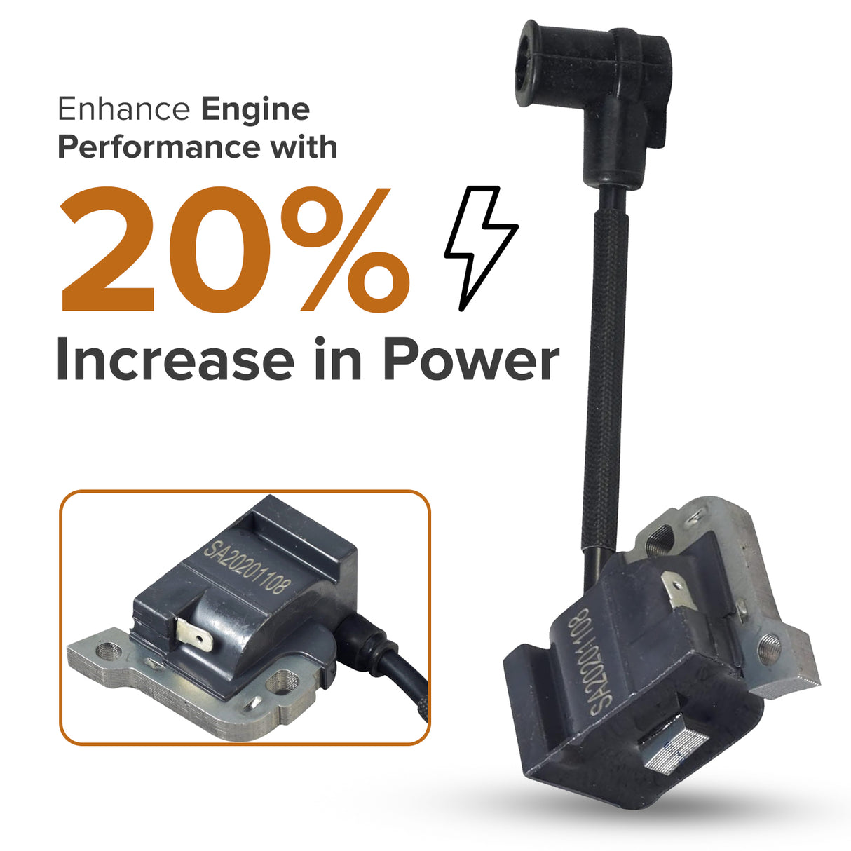 Ignition Coil for 40cc 4-Stroke ATVs, Dirt Bikes, & Mini Bikes