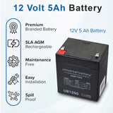 5 Ah 12 Volt UB1250 AGM Scooter Battery