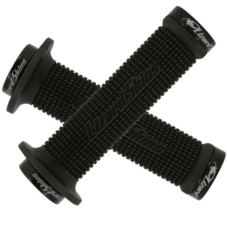 130 mm Lock-On Expert Machine Grips for Bikes & Scooters featuring a gritty, raised texture for excellent grip and shock absorption, designed for smaller hands. Includes two grips, clamps, screws, and plugs.