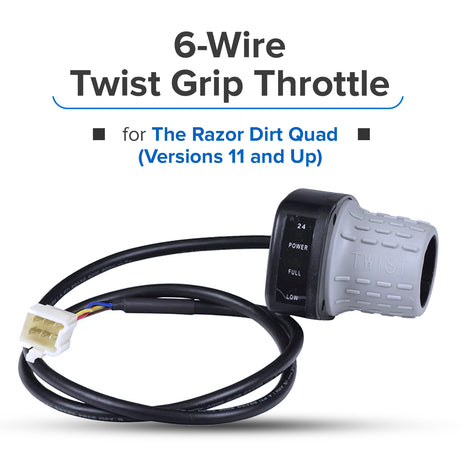 Razor 6-Wire Twist Grip Throttle with 30" Wires for the Razor Dirt Quad (Versions 11+)