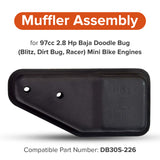 Muffler Assembly for 97cc 2.8 Hp Baja Doodle Bug (Blitz, Dirt Bug, Racer) Mini Bike Engines