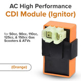 AC High Performance CDI Module (Ignitor) for 50cc, 90cc, 110cc, 125cc, & 150cc Gas Scooters & ATVs - 6 Pin Rounded Connector (Orange)