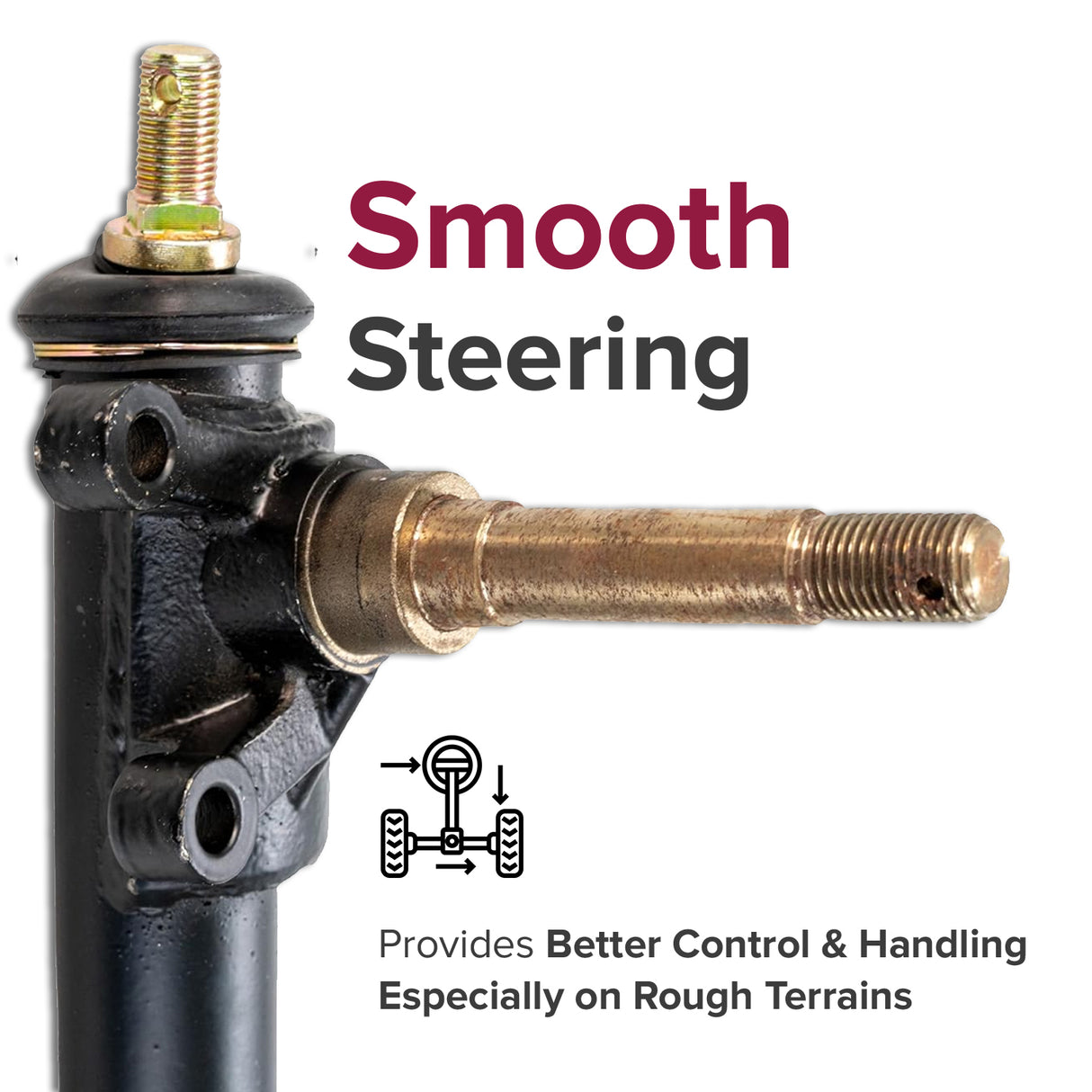 Left & Right Strut Spindle for Kandi 110GKG-2 & TaoTao GK110 Go-Karts (Pair)