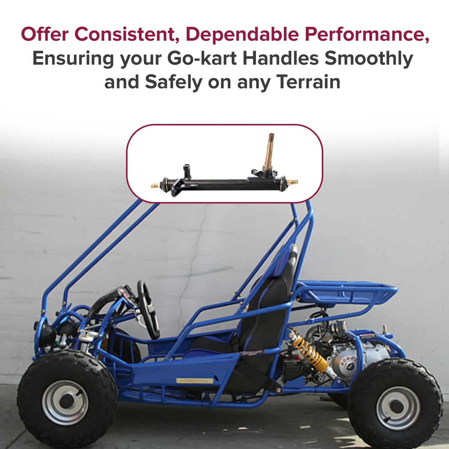 Left & Right Strut Spindle for Kandi 110GKG-2 & TaoTao GK110 Go-Karts (Pair)