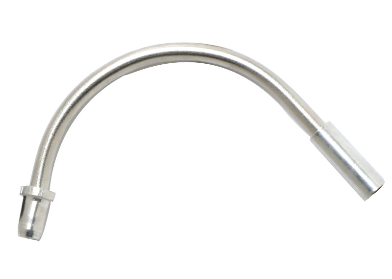 135 Degree V-Brake Cable Noodle - a close-up of a silver curved metal object, essential for bicycles and scooters, enhancing efficient brake cable routing.