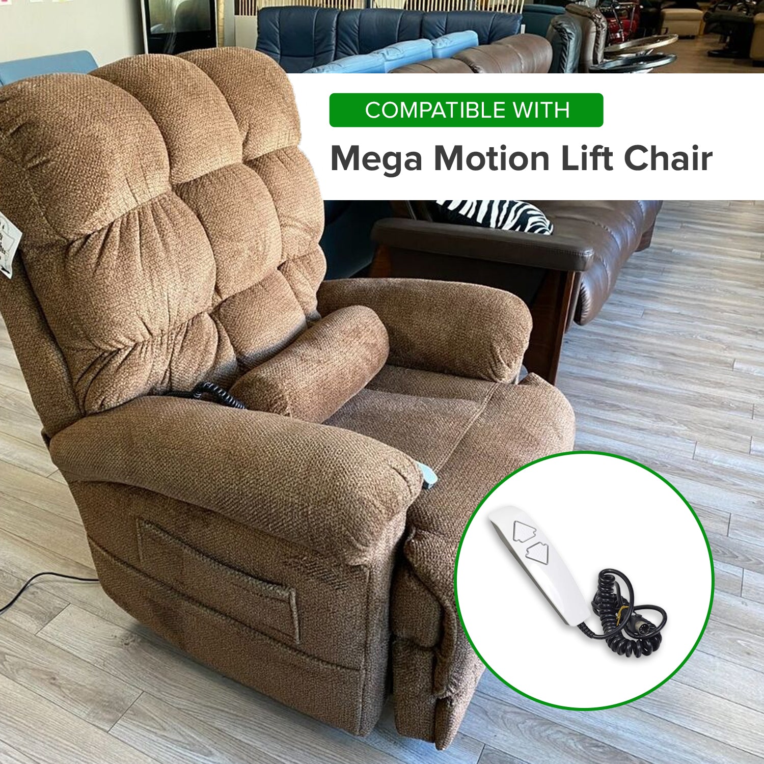 Standard 2-Button Hand Control for the Mega Motion Lift Chair (MM200) (CTL151305)