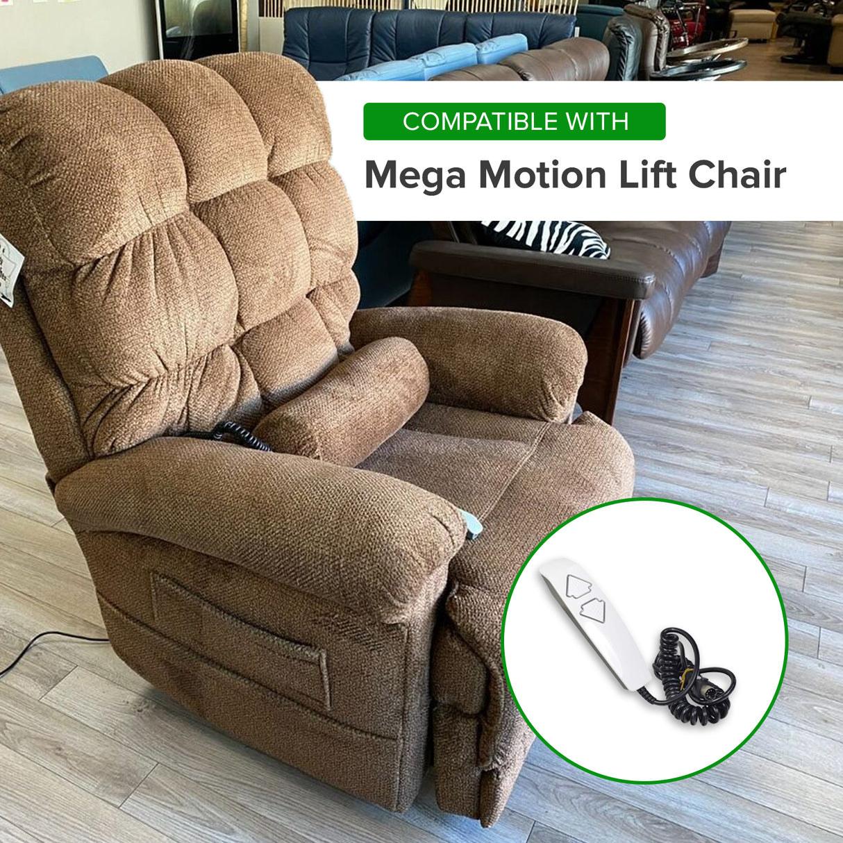 Standard 2-Button Hand Control for the Mega Motion Lift Chair (MM200) (CTL151305)