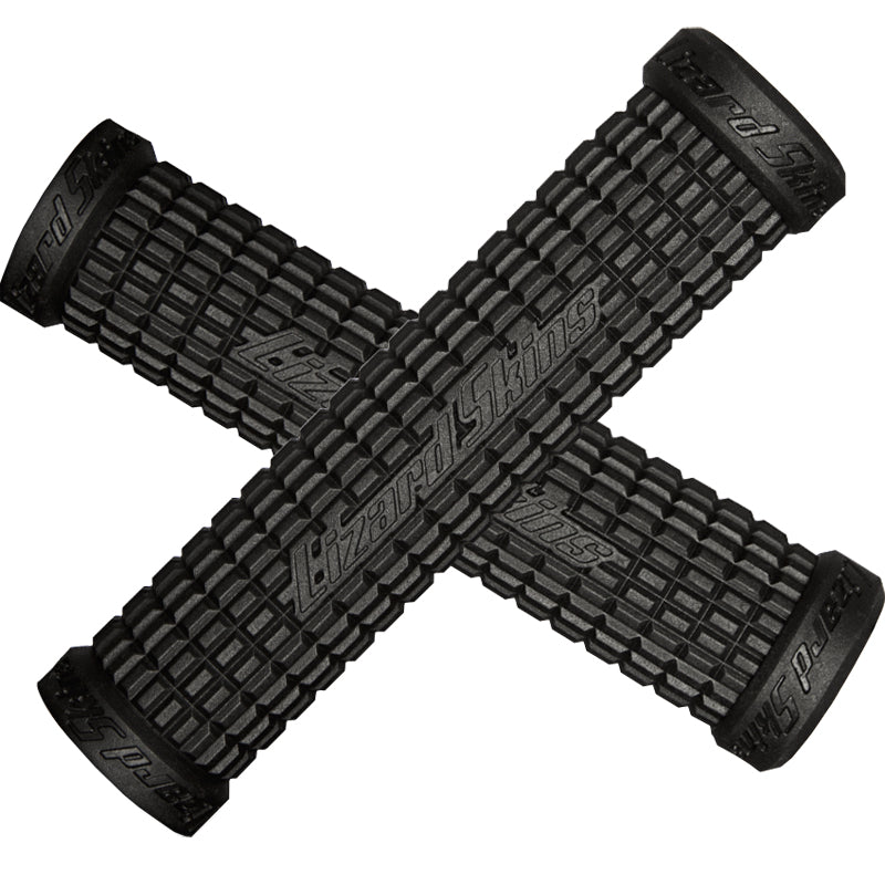 130 mm 494 Pro Grips for Bikes & Scooters by Lizard Skins, featuring a pair of textured, high-quality rubber handlebar grips designed for optimal performance on bicycles and kick scooters.