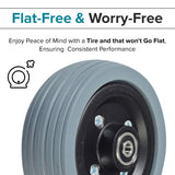 6"x2" Flat-Free Caster Wheel Assembly with Gray Tire for Jazzy Power Chairs