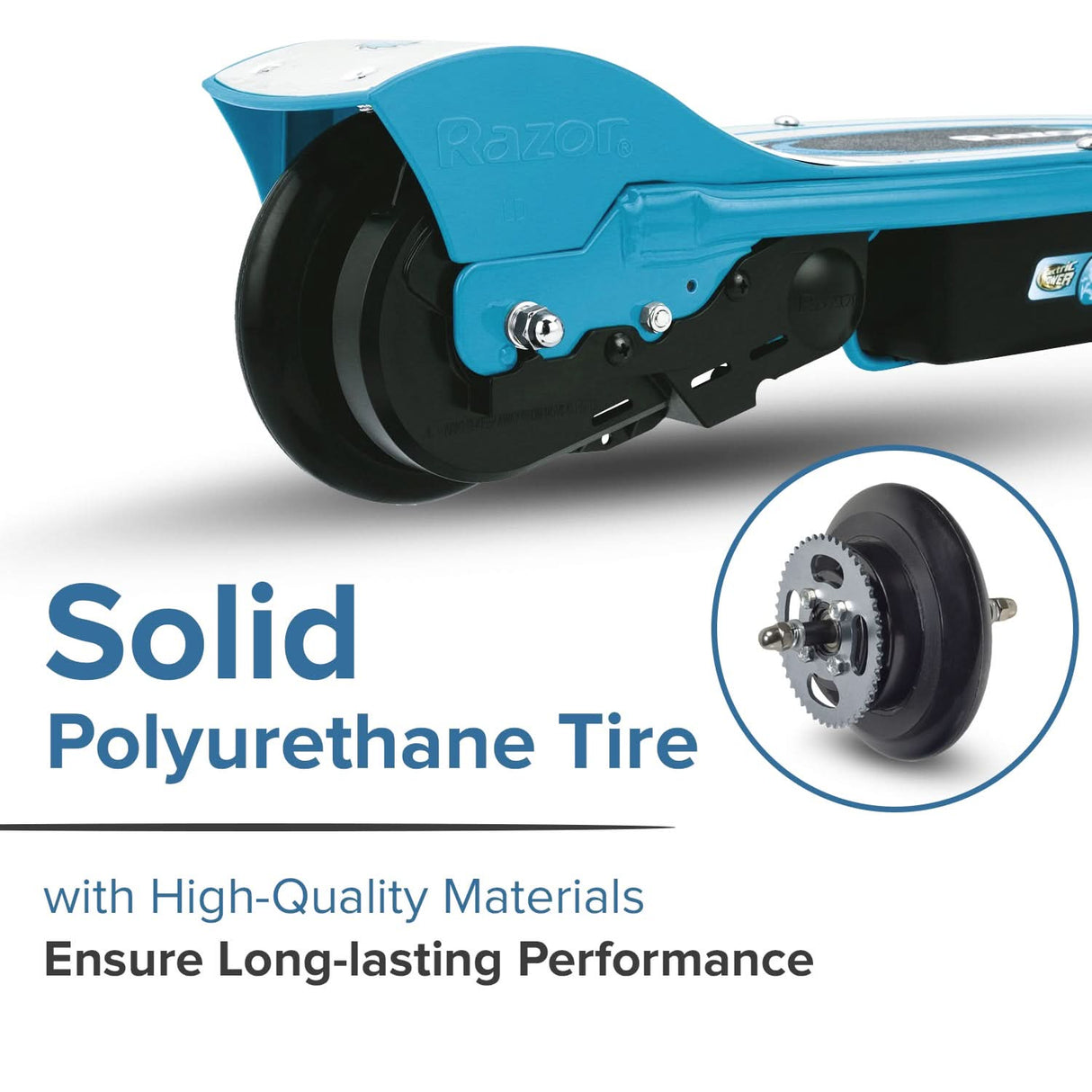 Rear Wheel Assembly for Razor E90 Accelerator & Pulse Reverb Scooters
