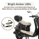 Amber LED Turn Signal Lights for Scooters (Set of 2)