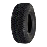 13x5.00-6 Mobility Tire with K500 Super Turf Tread, featuring detailed tread pattern for optimal traction on grass and non-paved surfaces, shown in a close-up view highlighting its robust construction.