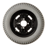 14x3 (3.00-8) Foam-Filled Drive Wheel Assembly for Invacare Power Chairs, featuring a black rim and tire, designed for power chairs manufactured before 10/17/01.