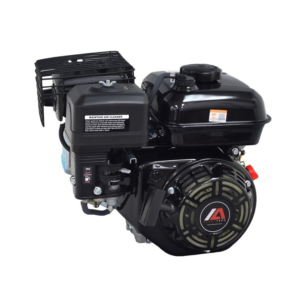 196cc 6.5 HP Engine for Go-Karts & Dune Buggies, featuring a black cover, pull start, air filter, carburetor, fuel tank, muffler, and spark plug, ideal for custom projects.