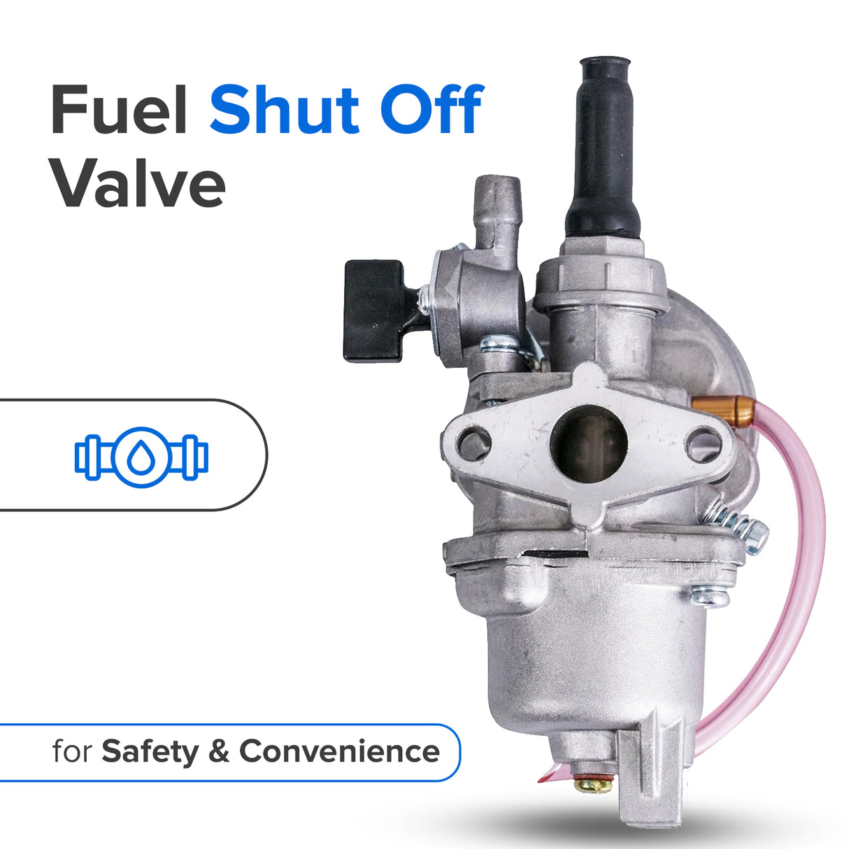 47cc, 49cc, 50cc, & 52cc Scooter & Pocket Bike Carburetor with 13 mm Intake