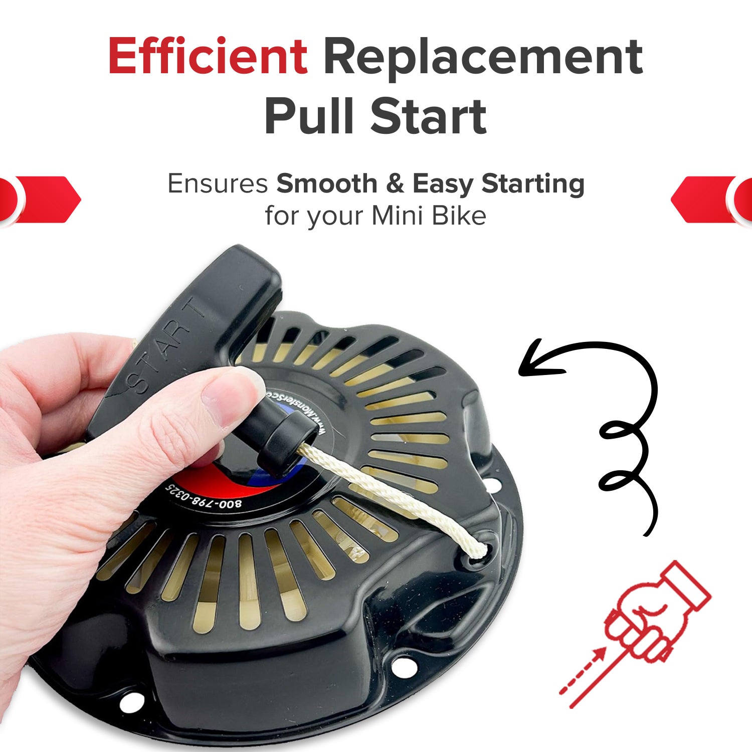 Recoil Pull Start without Shroud for 4.0 Hp Engines