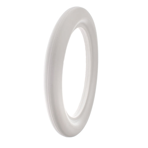 14x2.125 SOLID (Flat-Free) Power Chair Tube Insert shown in a close-up, highlighting its smooth, circular shape designed as a durable, latex-free replacement for standard pneumatic inner tubes.