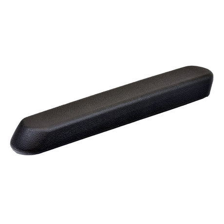 15 Black Armrest Pad for Pride Revo (SC60) and Sonic (SC50/SC52) mobility scooters, featuring an elegant pebble texture, designed to be easily mounted.