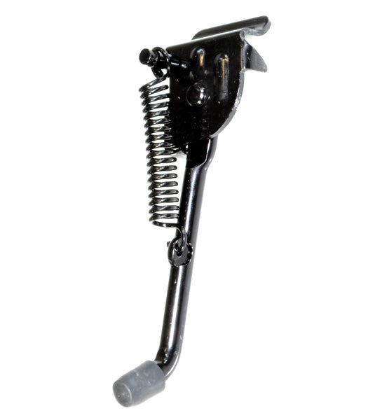 Close-up of the 150 mm Kickstand for IZIP I-500, IZIP I-750, and Schwinn S750 electric scooters, highlighting its sturdy metal spring and lever mechanism for secure support.