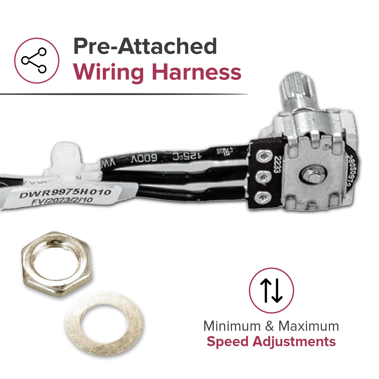 Speed Pot with Harness for Go-Go & Pride Travel Mobility Scooters (DWR9975H010)
