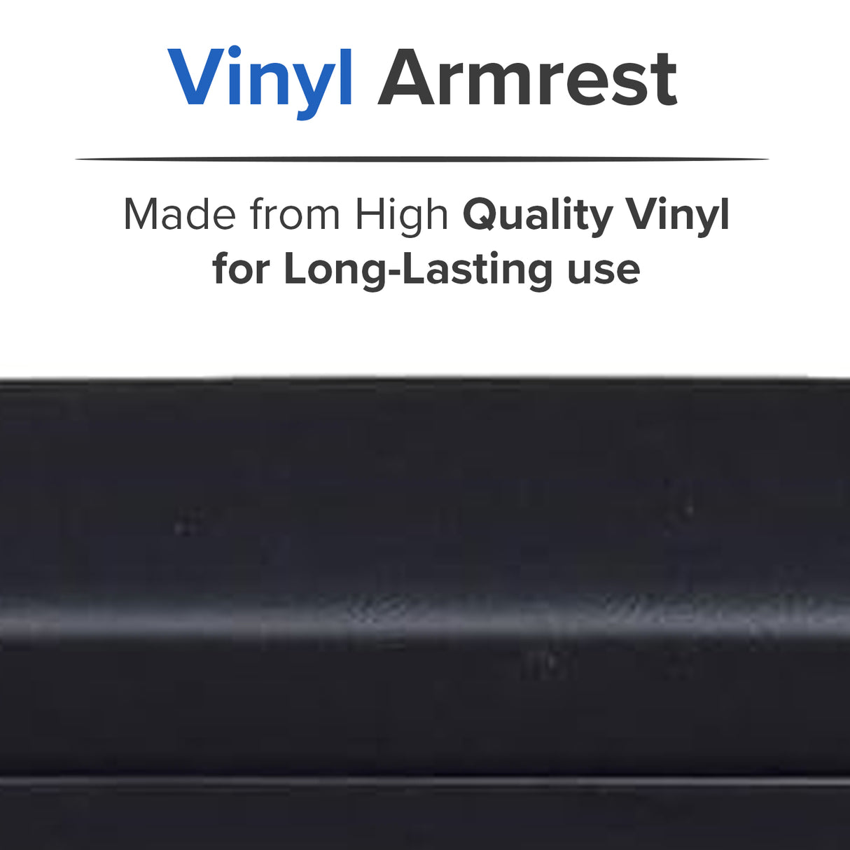 14" Full Length Padded Vinyl Armrest for Wheelchairs (Set of 2)