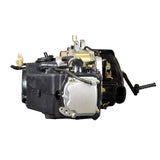 150cc Short Case 4-Stroke GY6 157QMJ Scooter Engine Kit with Automatic CVT, featuring a close-up of the black and silver engine components, including the electric starter and black CVT cover.