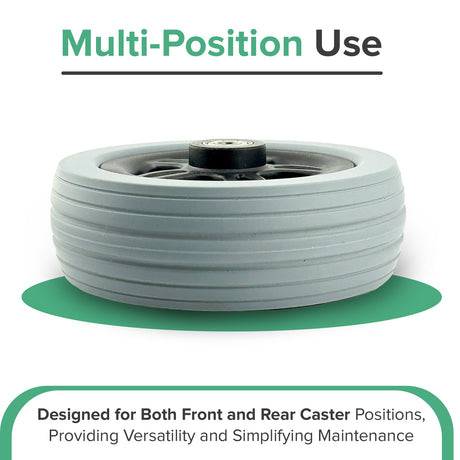 6"x2" Caster Wheel Assembly for the Merits EZ-GO (P321/P3211), Super Vision (P327), and Vision Sport (P326A) Power Chairs