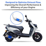 Blue Short Performance Exhaust System for GY6 150cc Scooters & Go-Karts (Missing Gasket & Minor Scratches)