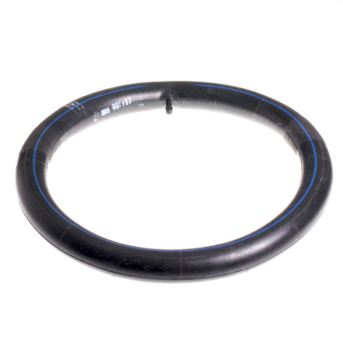 16x2.50 Inner Tube with Straight Valve Stem for X-Treme Electric Bikes featuring a black rubber ring with blue lines, designed for compatibility with various electric bicycles and scooters.