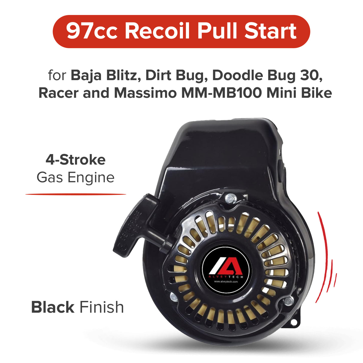 97cc Recoil Pull Start for Baja Blitz, Dirt Bug, Doodle Bug 30, & Racer