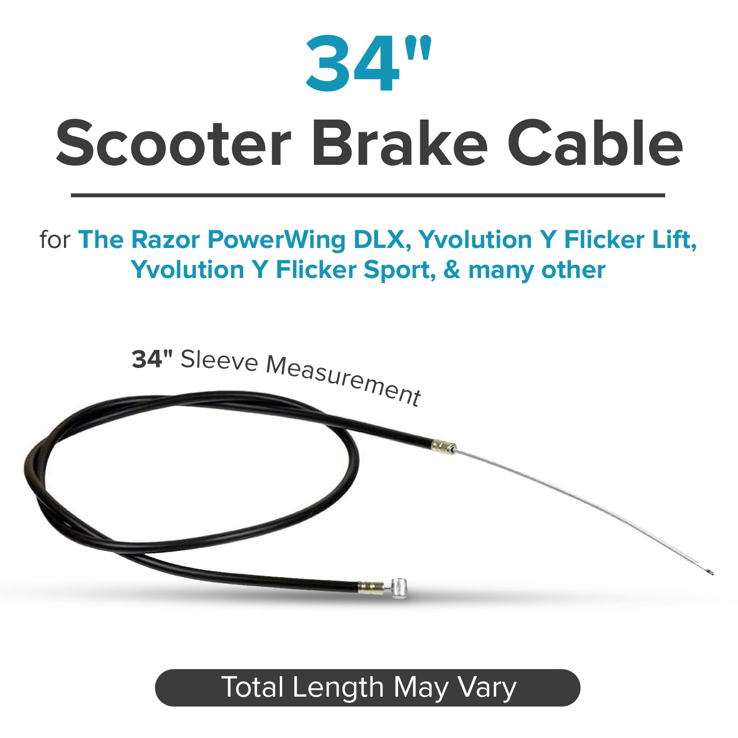 34" Scooter Brake Cable