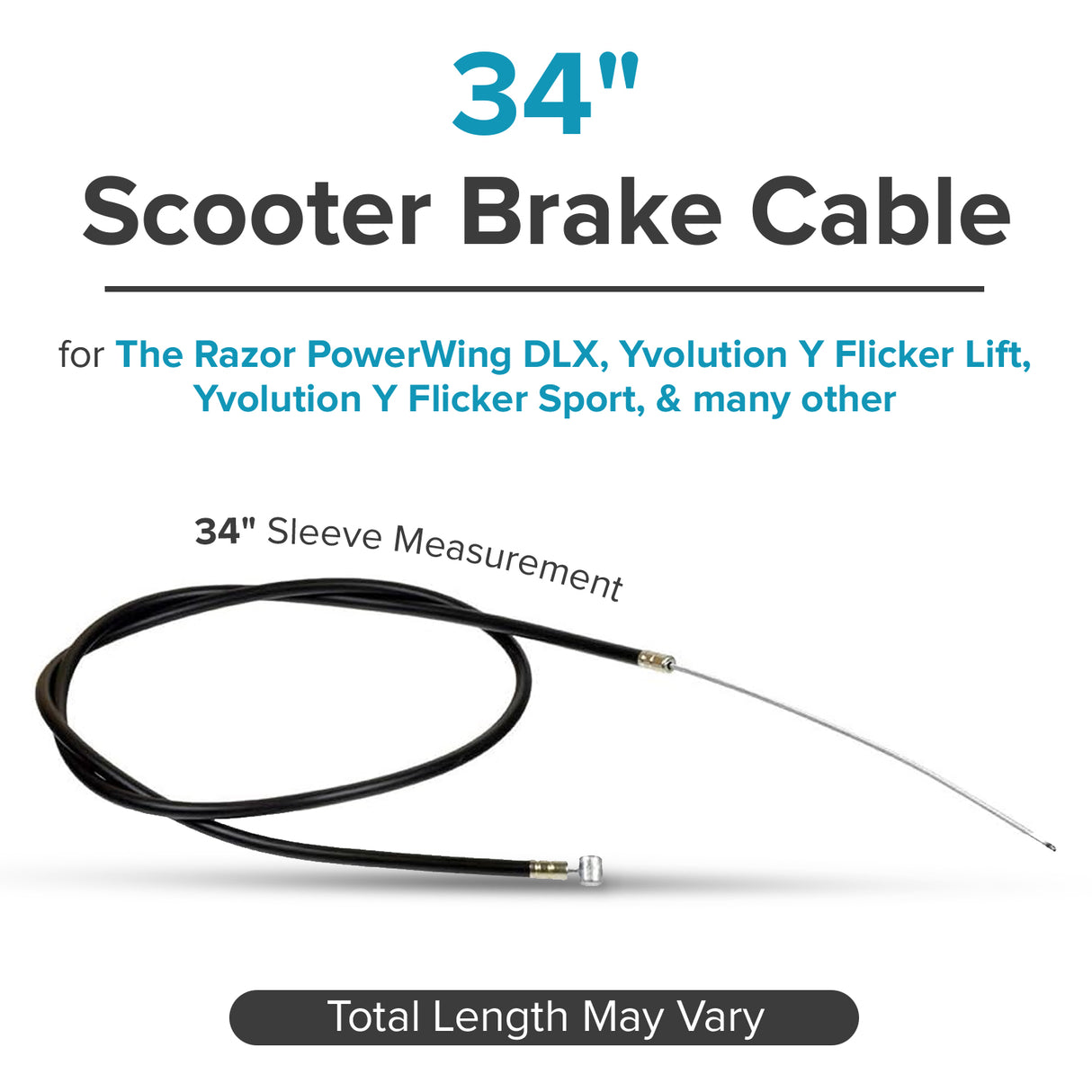 34" Scooter Brake Cable