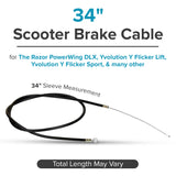 34" Scooter Brake Cable