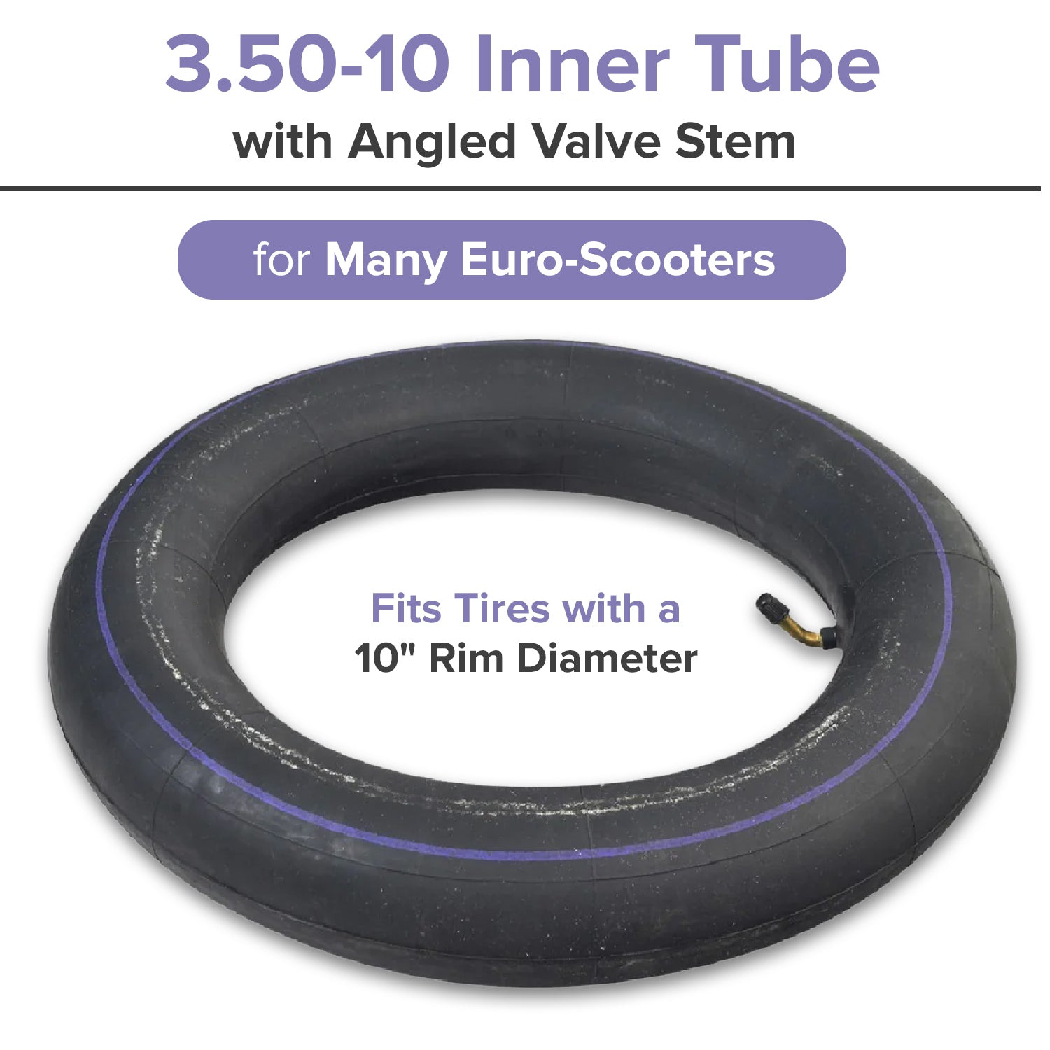 3.50-10 Inner Tube with Angled Valve Stem