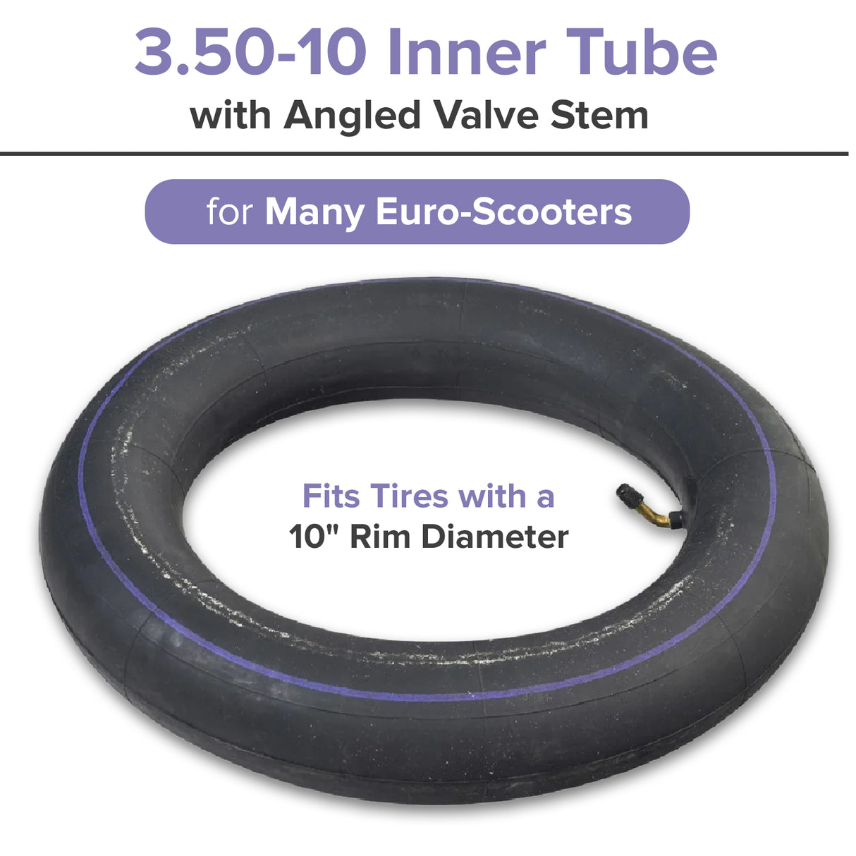 3.50-10 Inner Tube with Angled Valve Stem