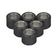 Group of black and silver 16x13 roller weights for KYMCO Agility 50 scooter, designed for fine-tuning performance.