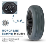 6"x2" Caster Wheel Assembly for Invacare Power Chairs (1122066)