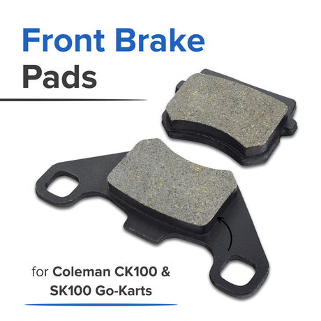 Front Brake Pads for Coleman CK100 & SK100 Go-Karts
