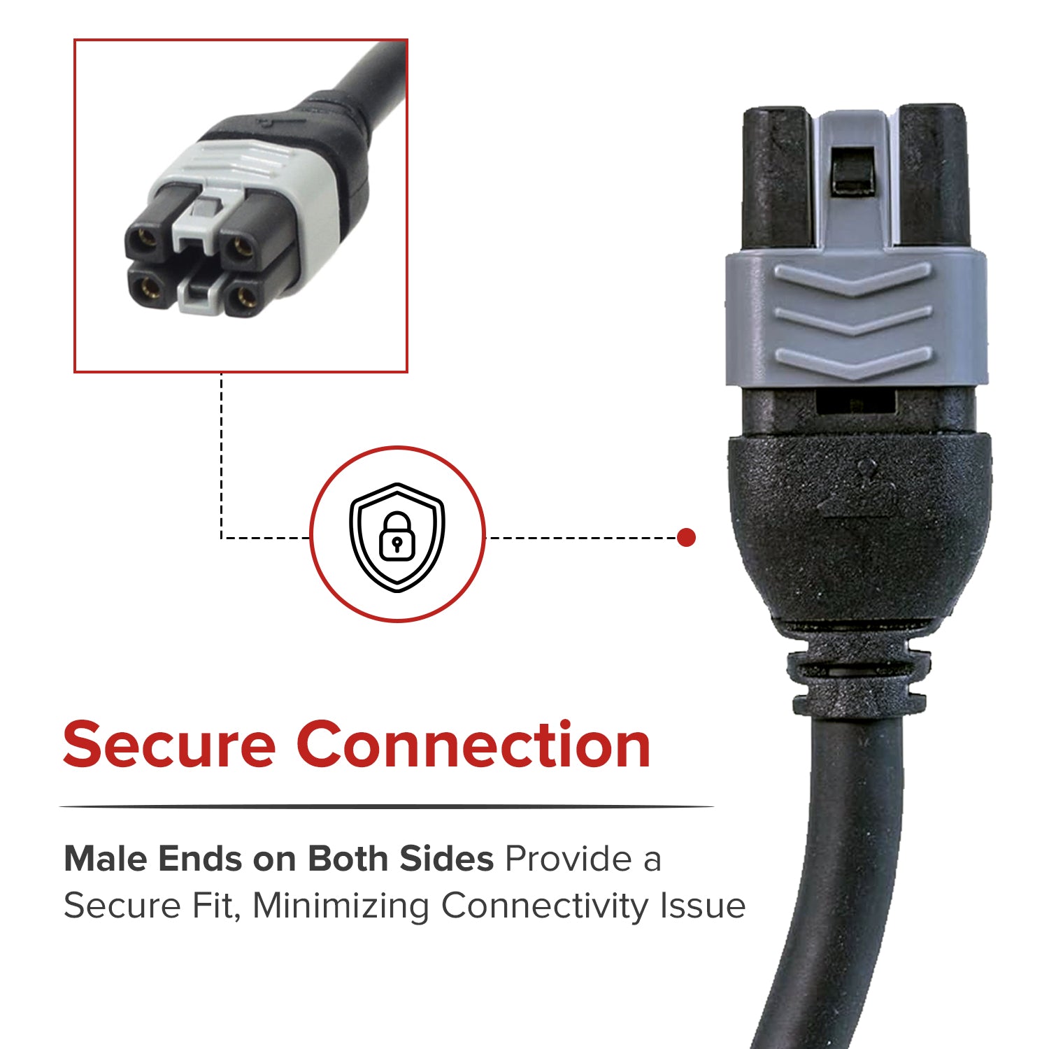 1.0 Meter Dynamic Joystick Bus Cable for Invacare Power Chairs with SPJ+ Joystick Controllers