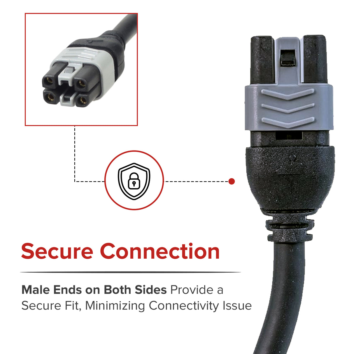 1.0 Meter Dynamic Joystick Bus Cable for Invacare Power Chairs with SPJ+ Joystick Controllers