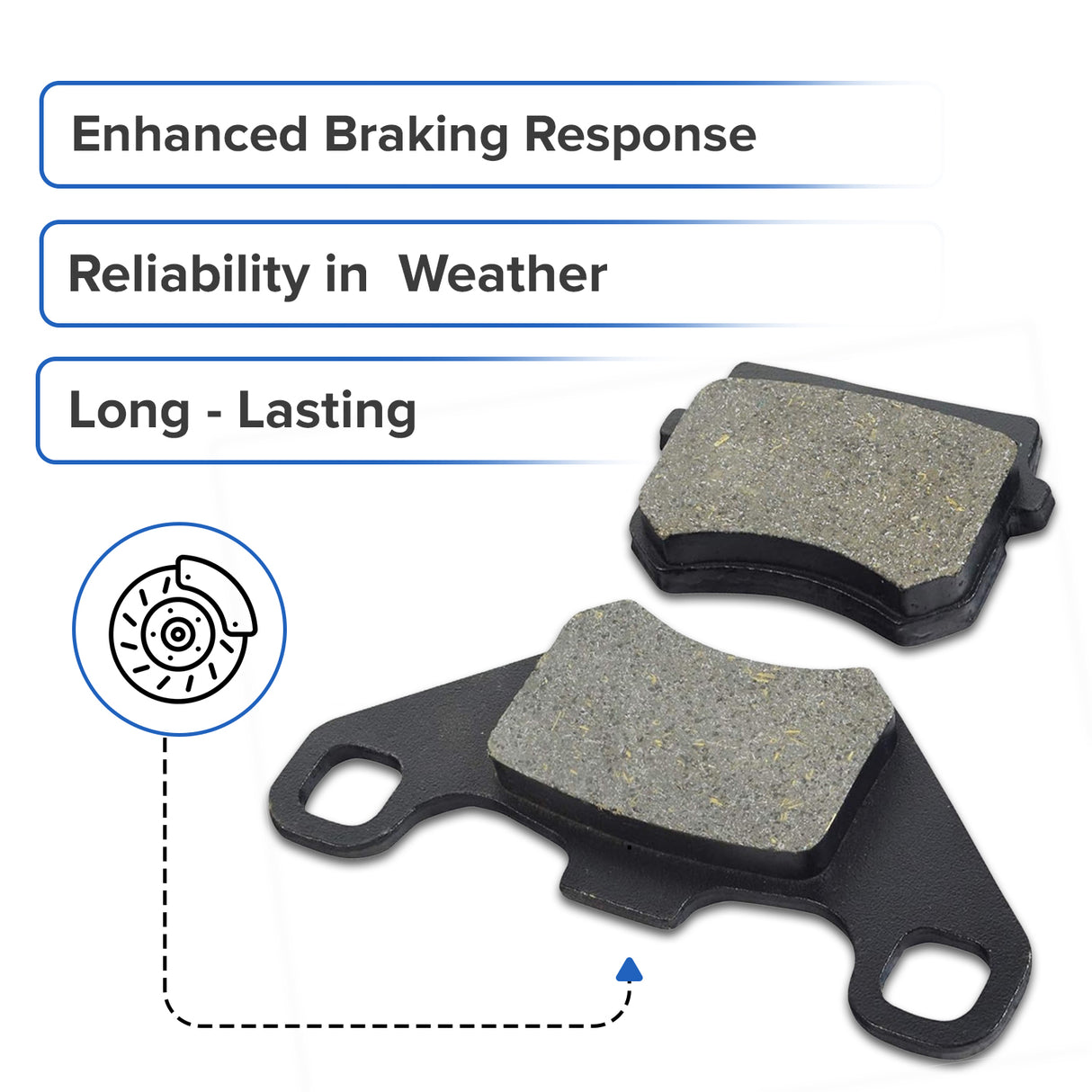 Front Brake Pads for Coleman CK100 & SK100 Go-Karts