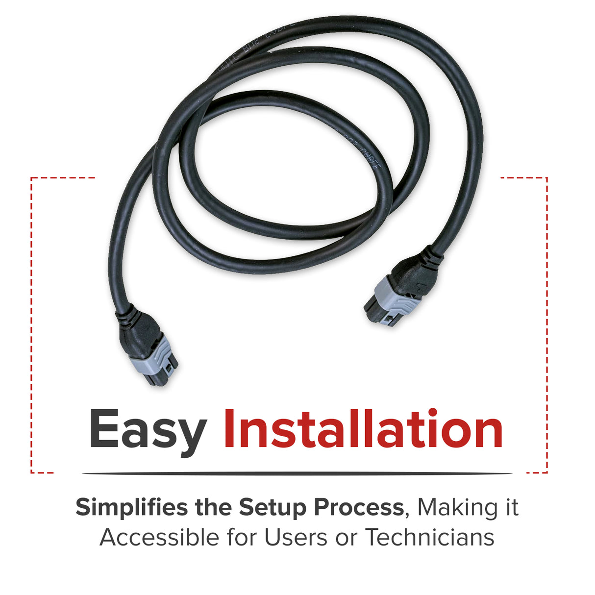 1.0 Meter Dynamic Joystick Bus Cable for Invacare Power Chairs with SPJ+ Joystick Controllers