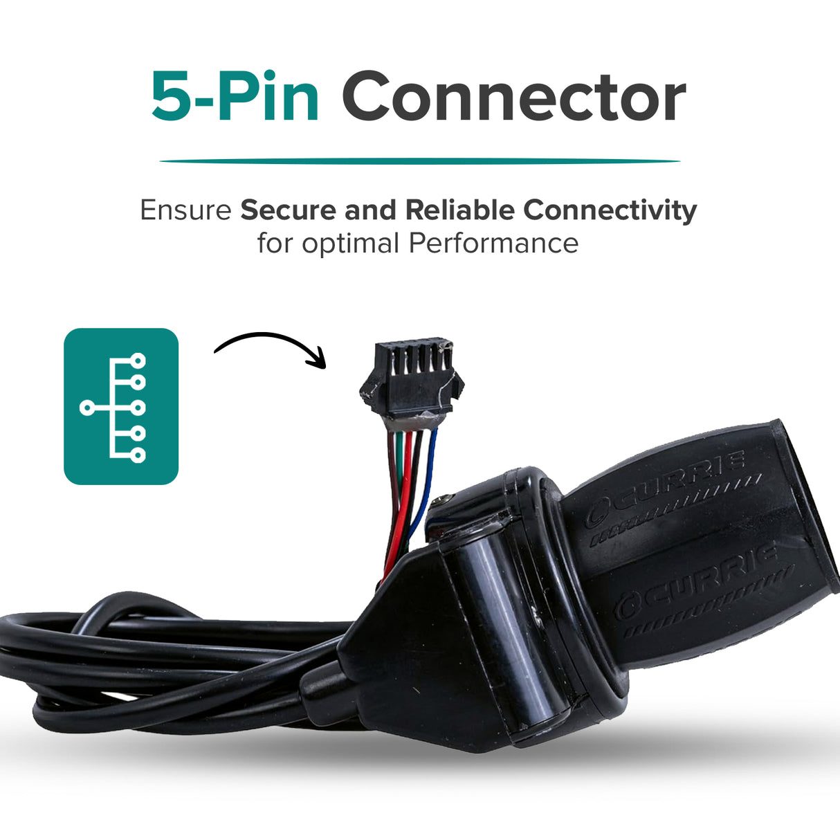 Currie 24 Volt 5 Pin Diagnostic Twist Grip Throttle for 2007 & Newer Schwinn, eZip, & IZIP Scooters