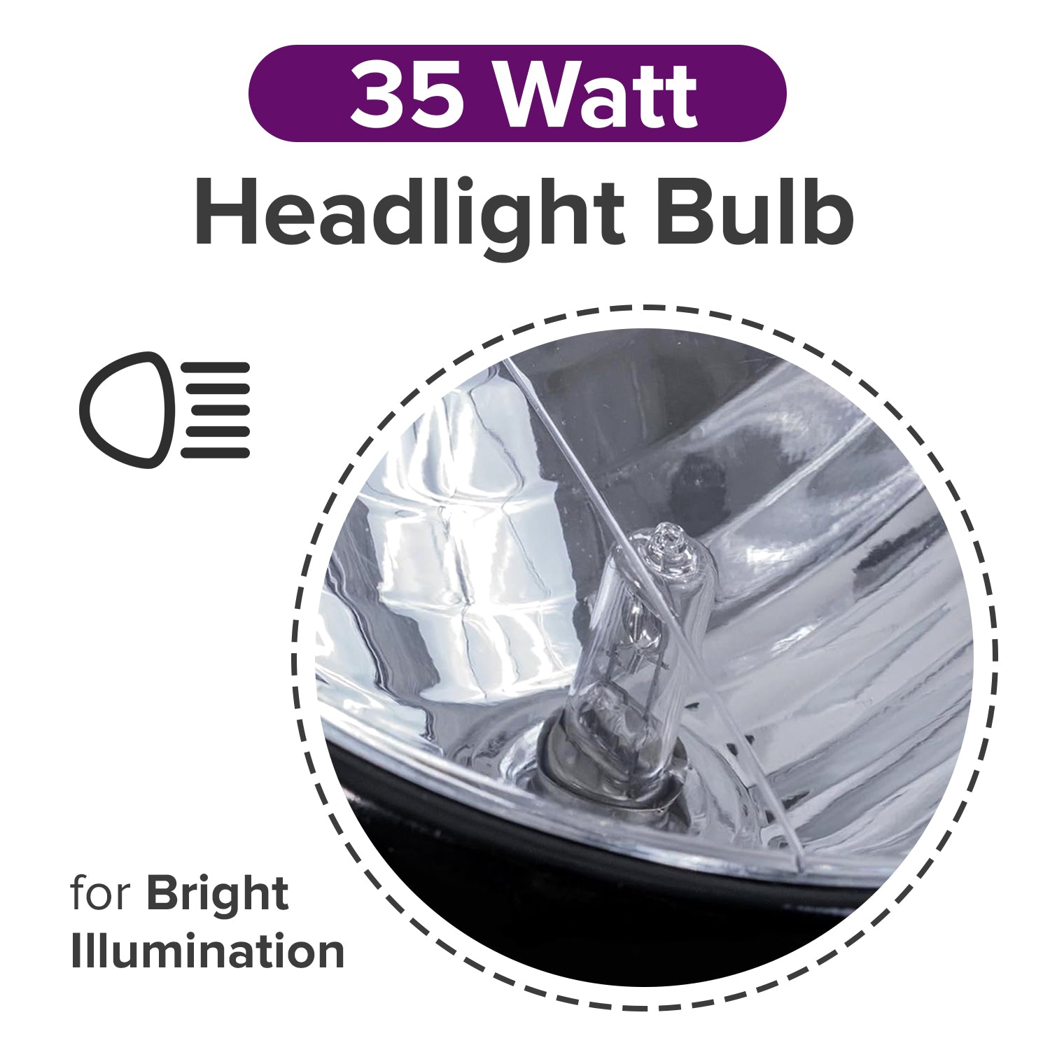 12 Volt Black Headlight Assembly for the Baja MB200 & Massimo MB200 Mini Bikes