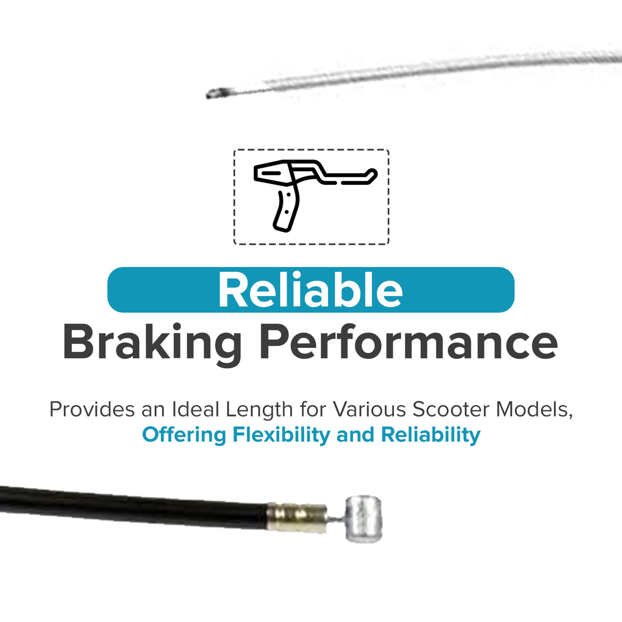 34" Scooter Brake Cable